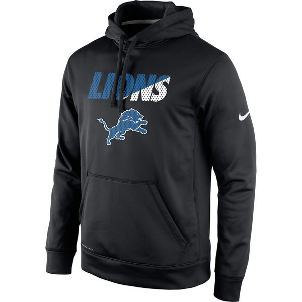 Men Detroit Lions Nike Kick Off Staff Performance Pullover Hoodie Black->detroit lions->NFL Jersey